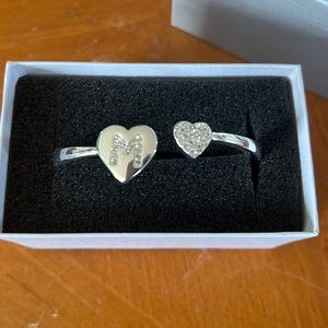 Mixit Heart Cuff initial ‘M’ Bracelet